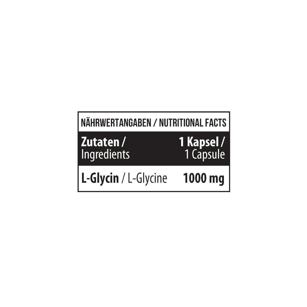 Glycine 1000 mg 60 Kapseln