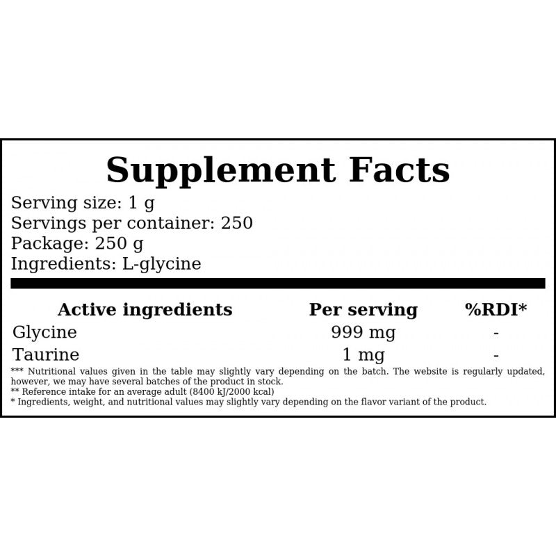 Glycine - 250g - Natural