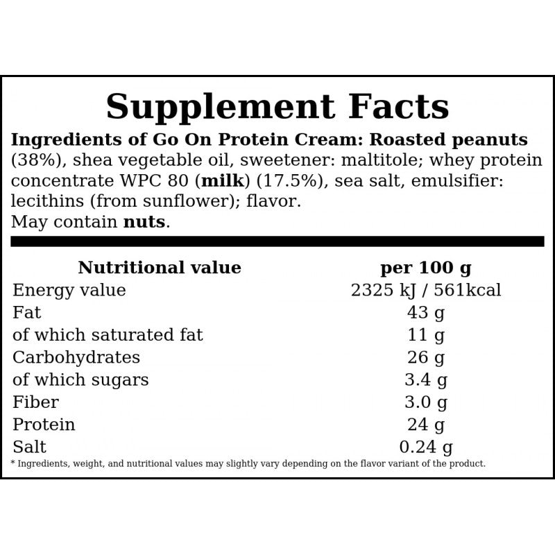 Go On Protein Krem - 180g - Orzechy Ziemne Prażone