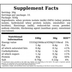 Gold Standard 100% Isolate - 450g - Chocolate