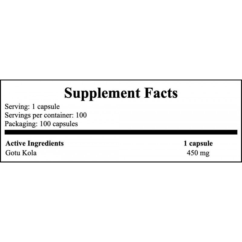 Gotu Kola 450mg - 100vcaps x12