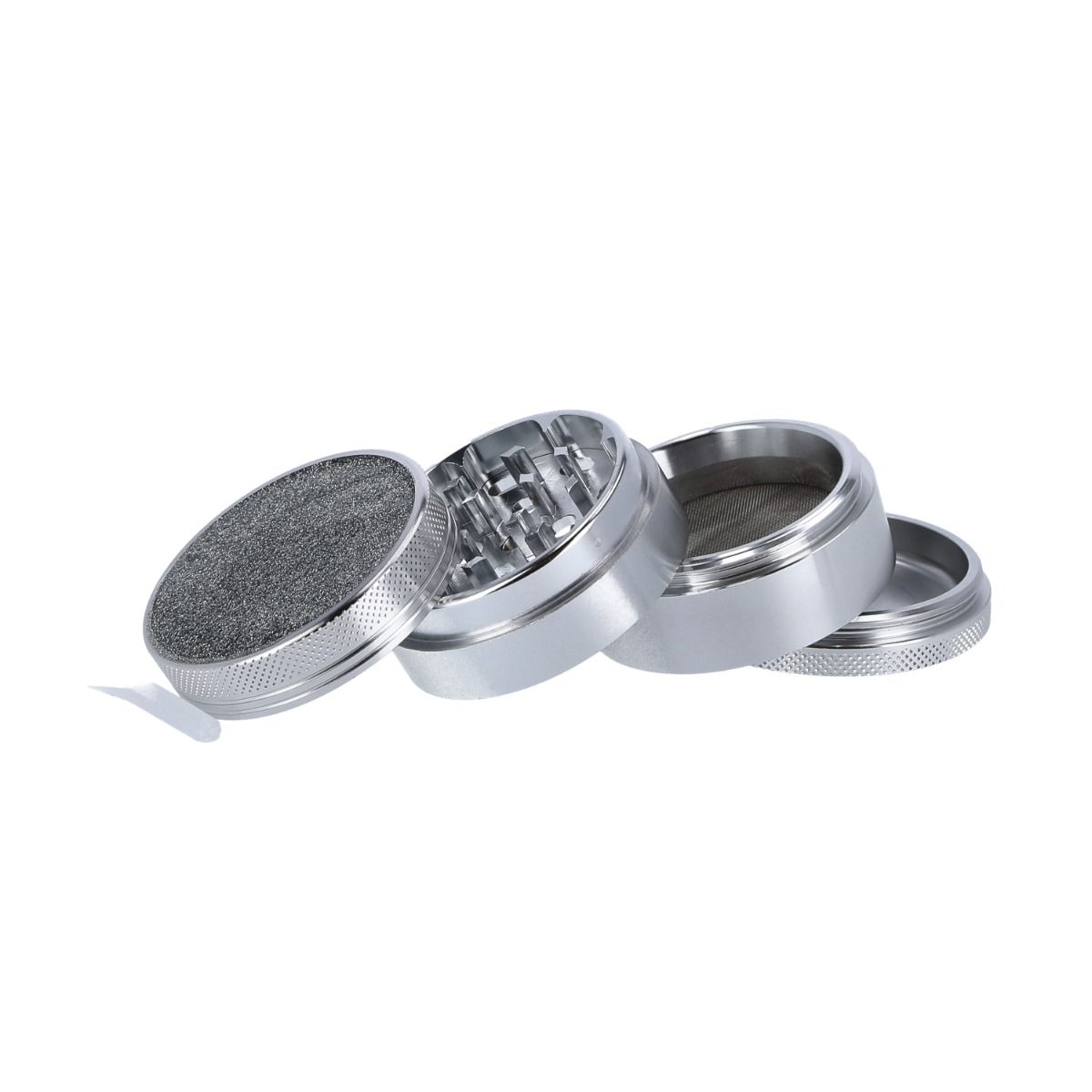 Grinder Aluminium Shiny Top, silber, 4tlg.
