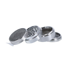 Grinder Aluminium Shiny Top, silber, 4tlg.