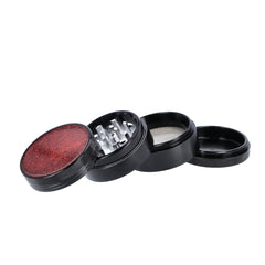 Grinder Aluminium Shiny Top, schwarz, 4tlg.