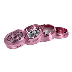 Grinder Aluminium Don't Panic, pink, 4tlg.