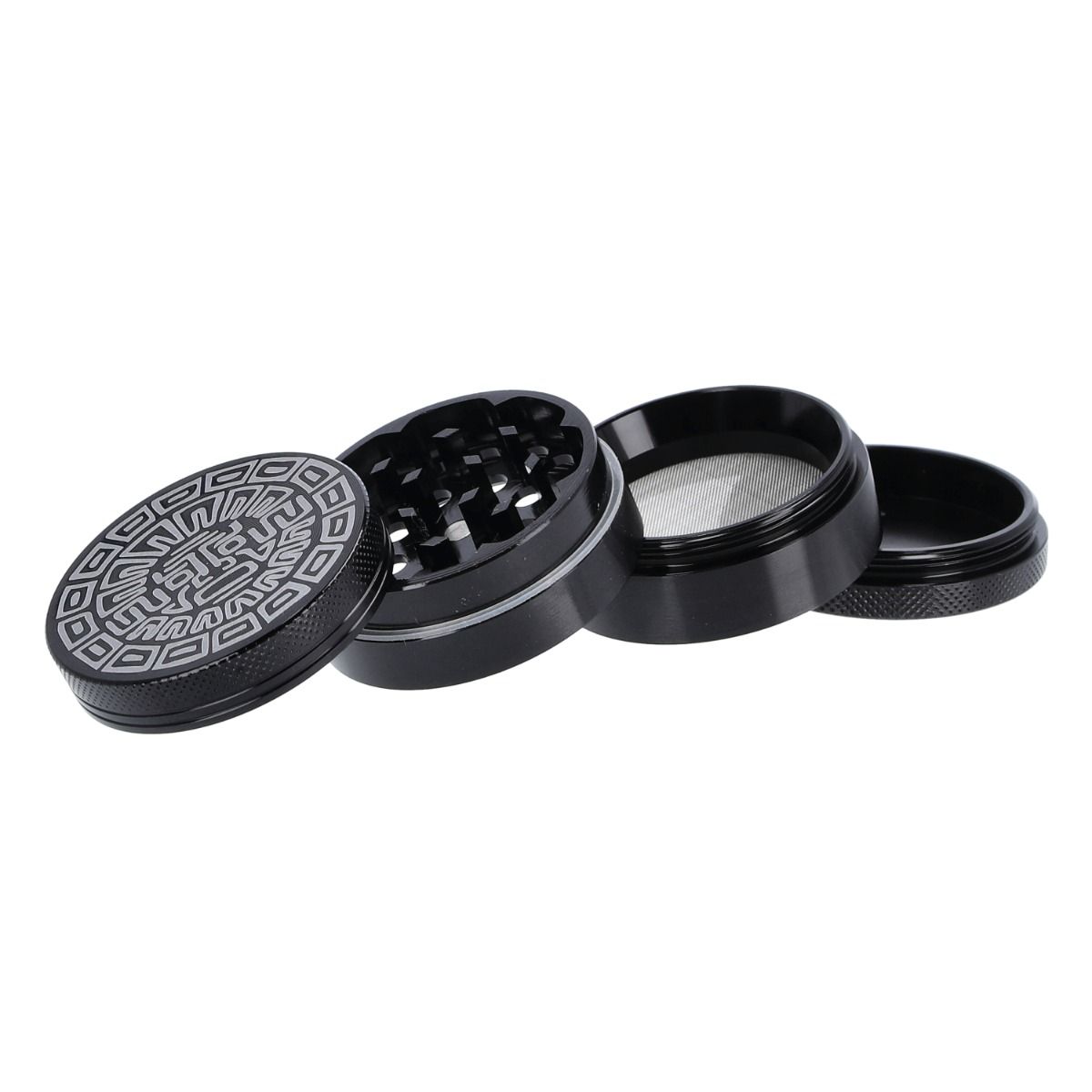 Ohia GrinderAluminium Classic Maya, schwarz, 4tlg. 