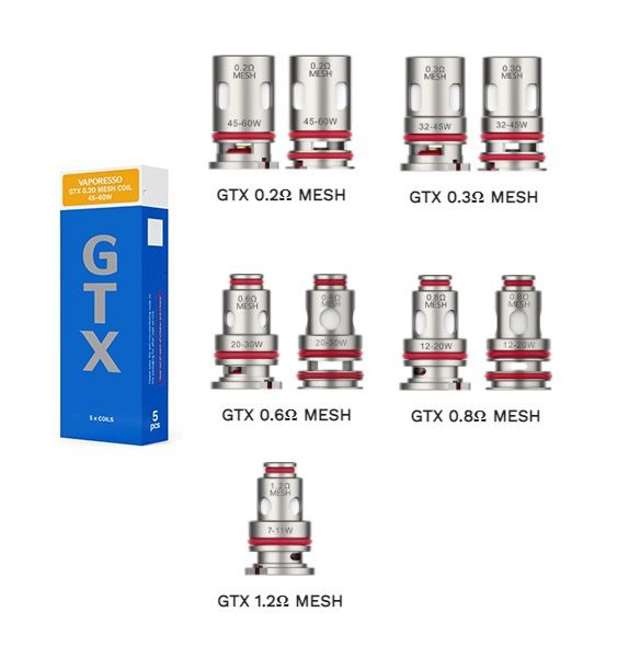 5 x Vaporesso GTX Coil