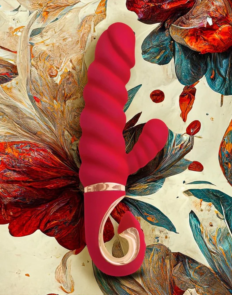 Gvibe - GCandy Mini - Gerippter Rabbit-Vibrator - Rot