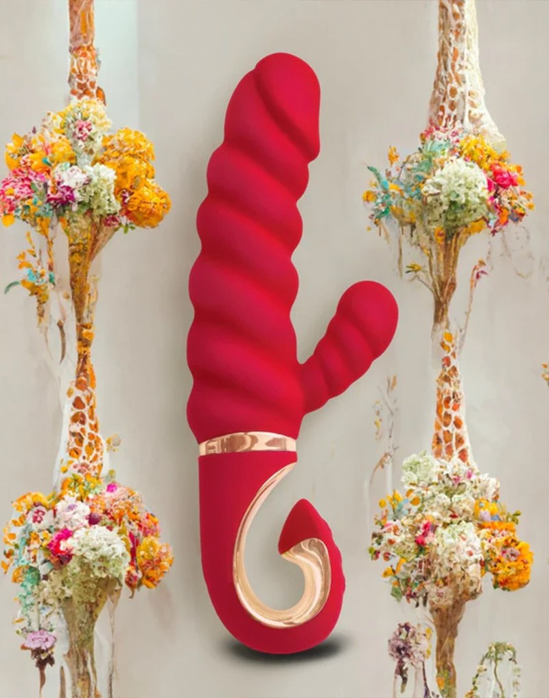Gvibe - GCandy Mini - Gerippter Rabbit-Vibrator - Rot