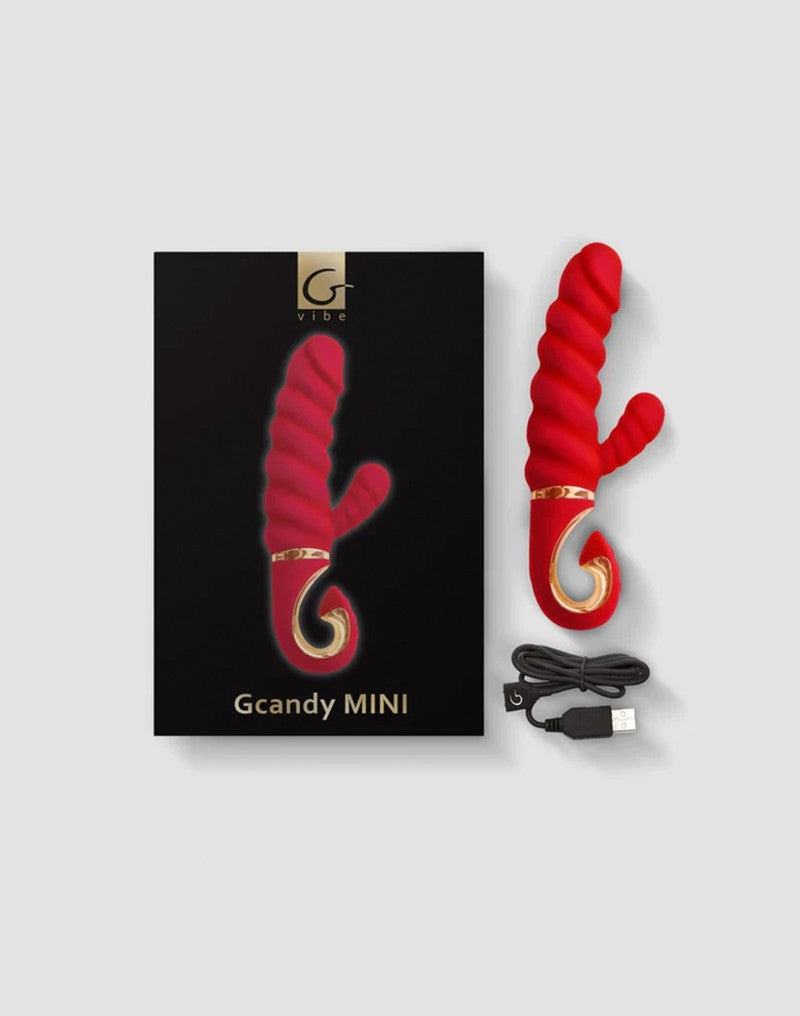 Gvibe - GCandy Mini - Gerippter Rabbit-Vibrator - Rot