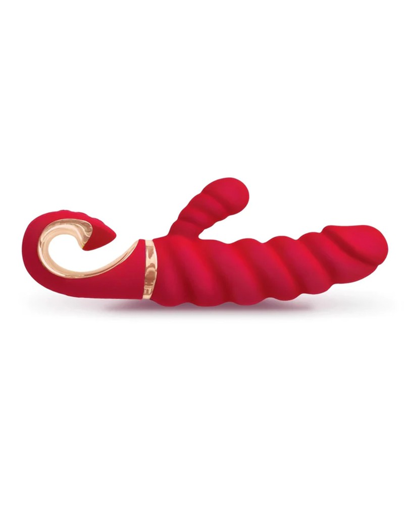 Gvibe - GCandy Mini - Gerippter Rabbit-Vibrator - Rot