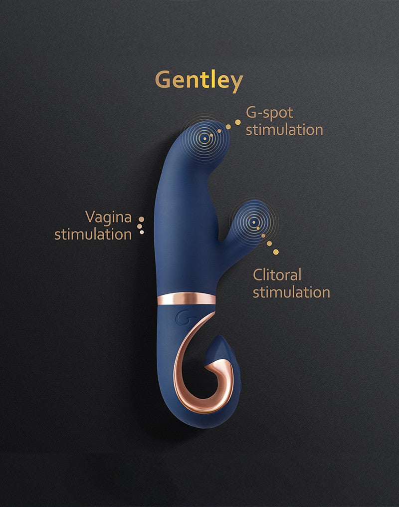 Gvibe – Gentley – Rabbit-Vibrator – Blau und Gold