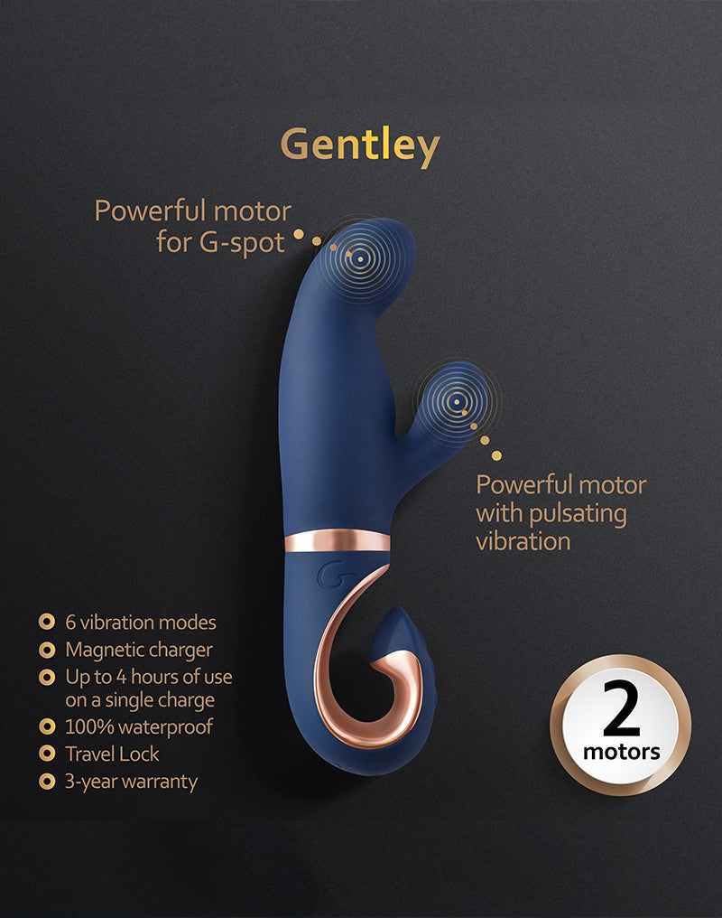 Gvibe – Gentley – Rabbit-Vibrator – Blau und Gold