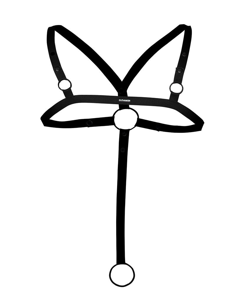 5: H4RNESS by C4M - C-Ring gekreuztes Gurtzeug - Schwarz