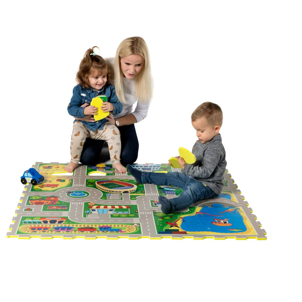 * Puzzlematte, City, 1.2 x 1.2 m