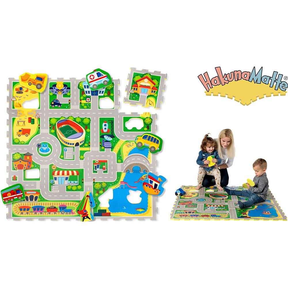 * Puzzlematte, City, 1.2 x 1.2 m