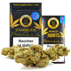 STAR-BUDS Indoor CBD Blüten, Harlequin 2.0, 10g (kleine Blüten)