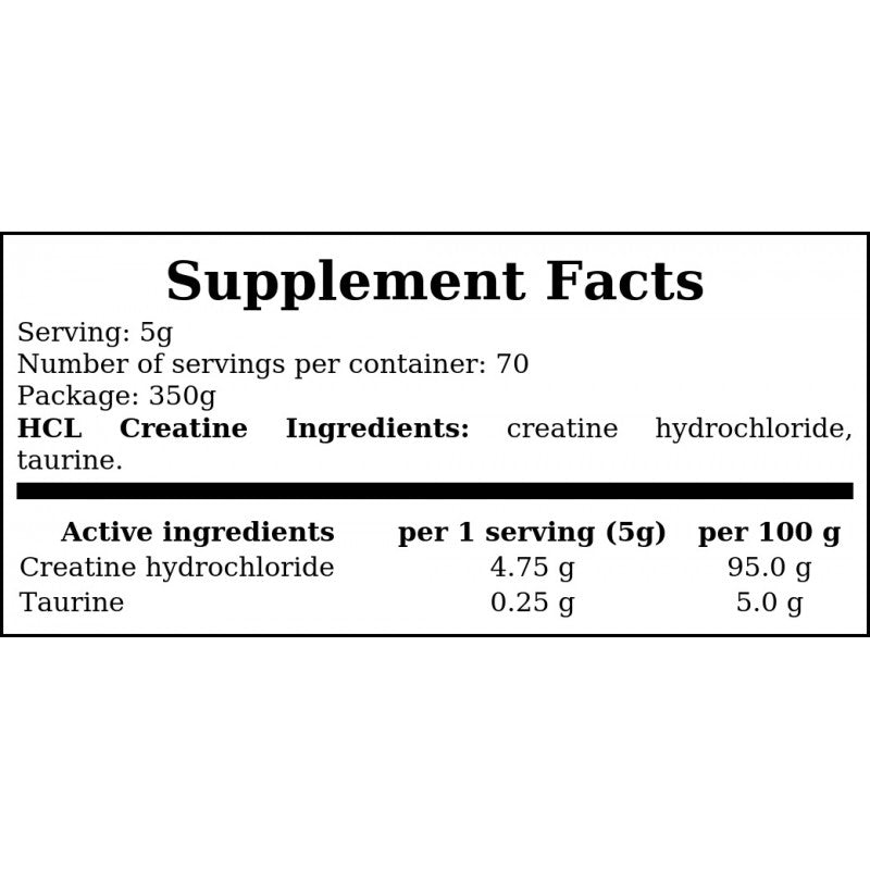 HCL Creatine - 350g x6