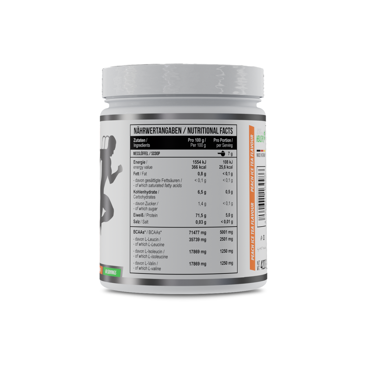 Healthy® BCAA Instant 420 g Peach ice tea