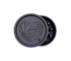 Hemp Grinder - 420 Heart - 55mm - 2 Layers - Display - 8 Stück