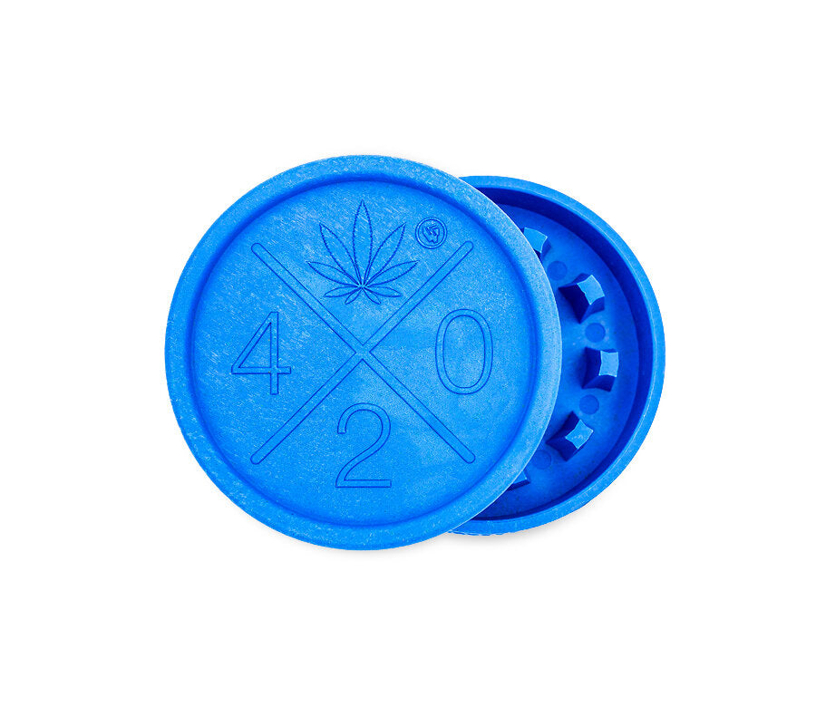 Hemp Grinder - 420 Logo - 55mm - 2 Layers - Display - 8 Stück