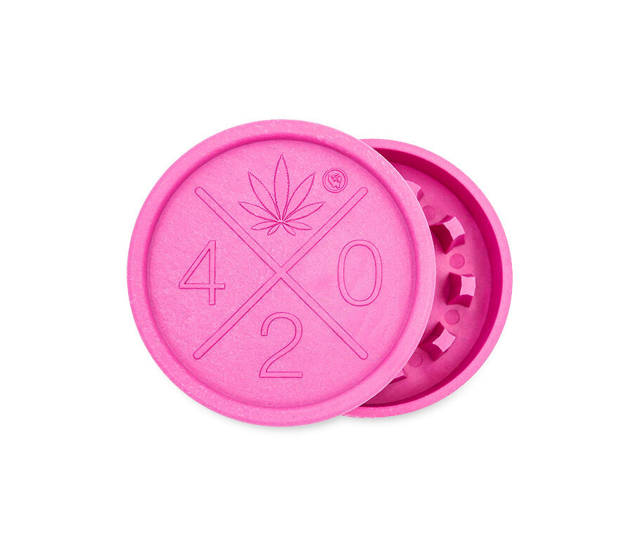 Hemp Grinder - 420 Logo - 55mm - 2 Layers - Display - 8 Stück