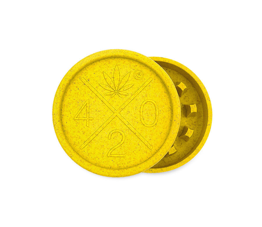 Hemp Grinder - 420 Logo - 55mm - 2 Layers - Display - 8 Stück