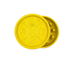 Hemp Grinder - 420 Logo - 55mm - 2 Layers - Display - 8 Stück
