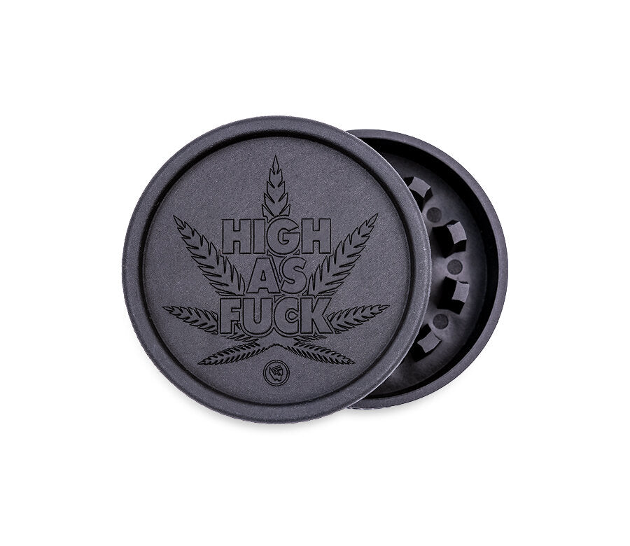Hemp Grinder - High as Fuck - 55mm 2 Layers - Display - 8 Stück