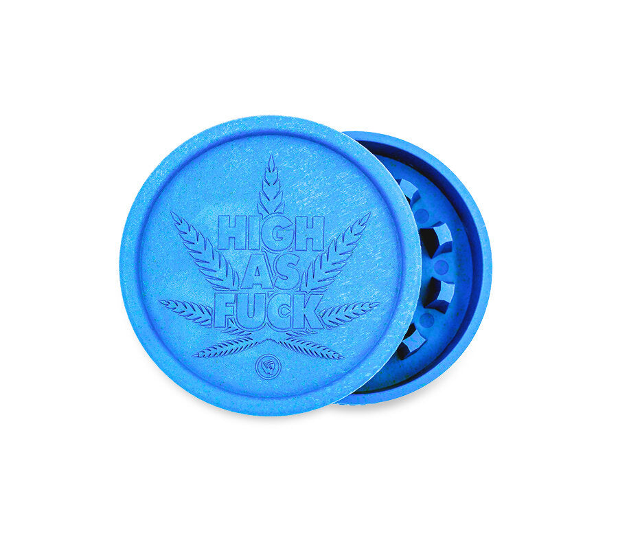 Hemp Grinder - High as Fuck - 55mm 2 Layers - Display - 8 Stück