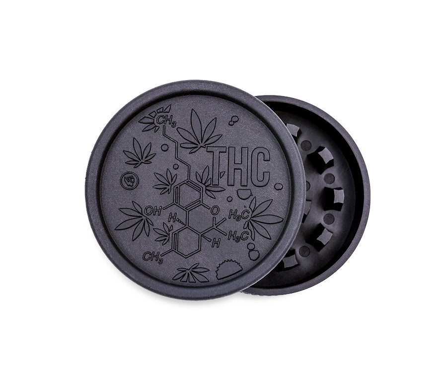 Hemp Grinder - THC Molecule - 55mm - 2 Layers - Display - 8 Stück