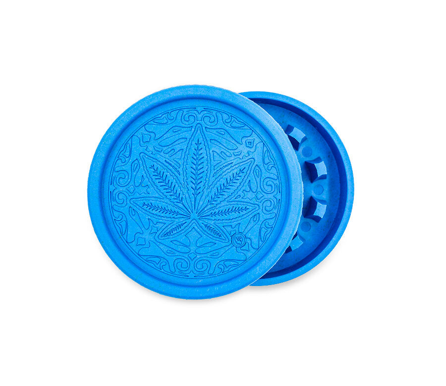 Hemp Grinder - Trance Leaf - 55mm - 2 Layers - Display - 8 Stück