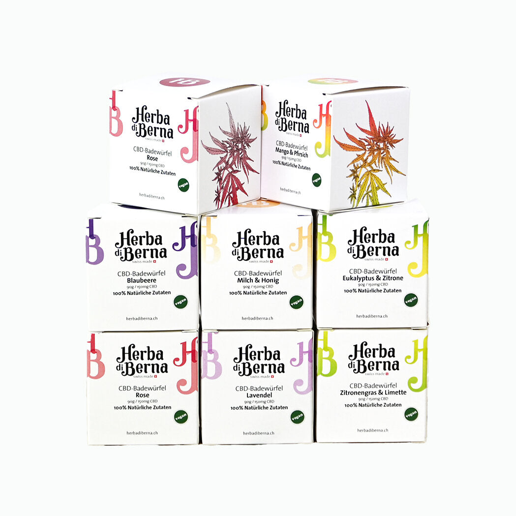 Herba di Berna - CBD Badewürfel - 150mg CBD - Blaubeere