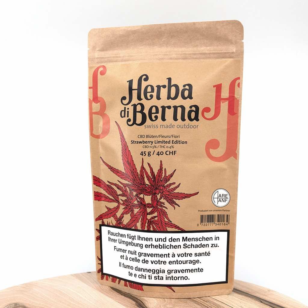 Herba di Berna - Oudoor CBD Blüten - Strawberry - 45g