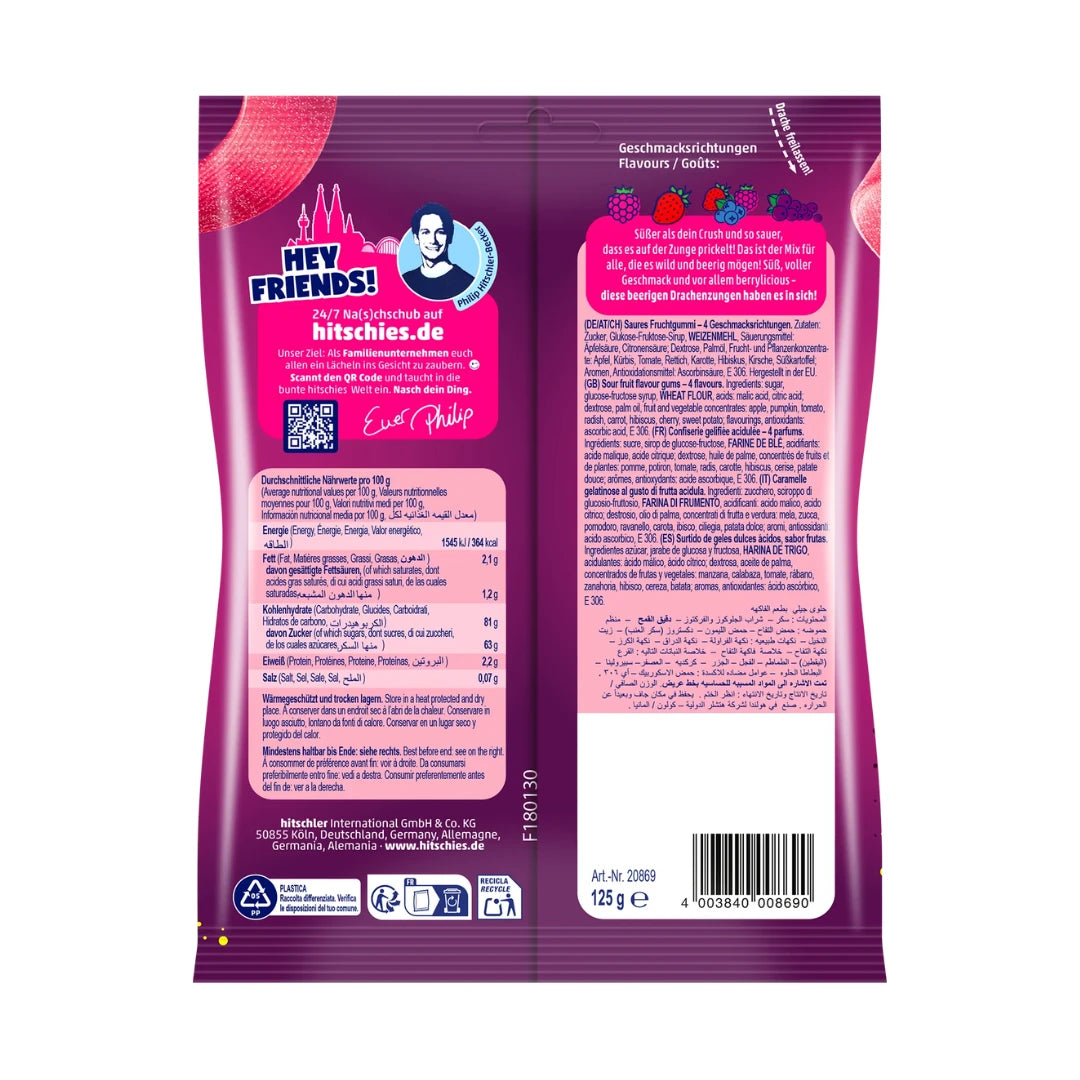 Hitschies Saure Drachenzungen - Berry Mix 125g