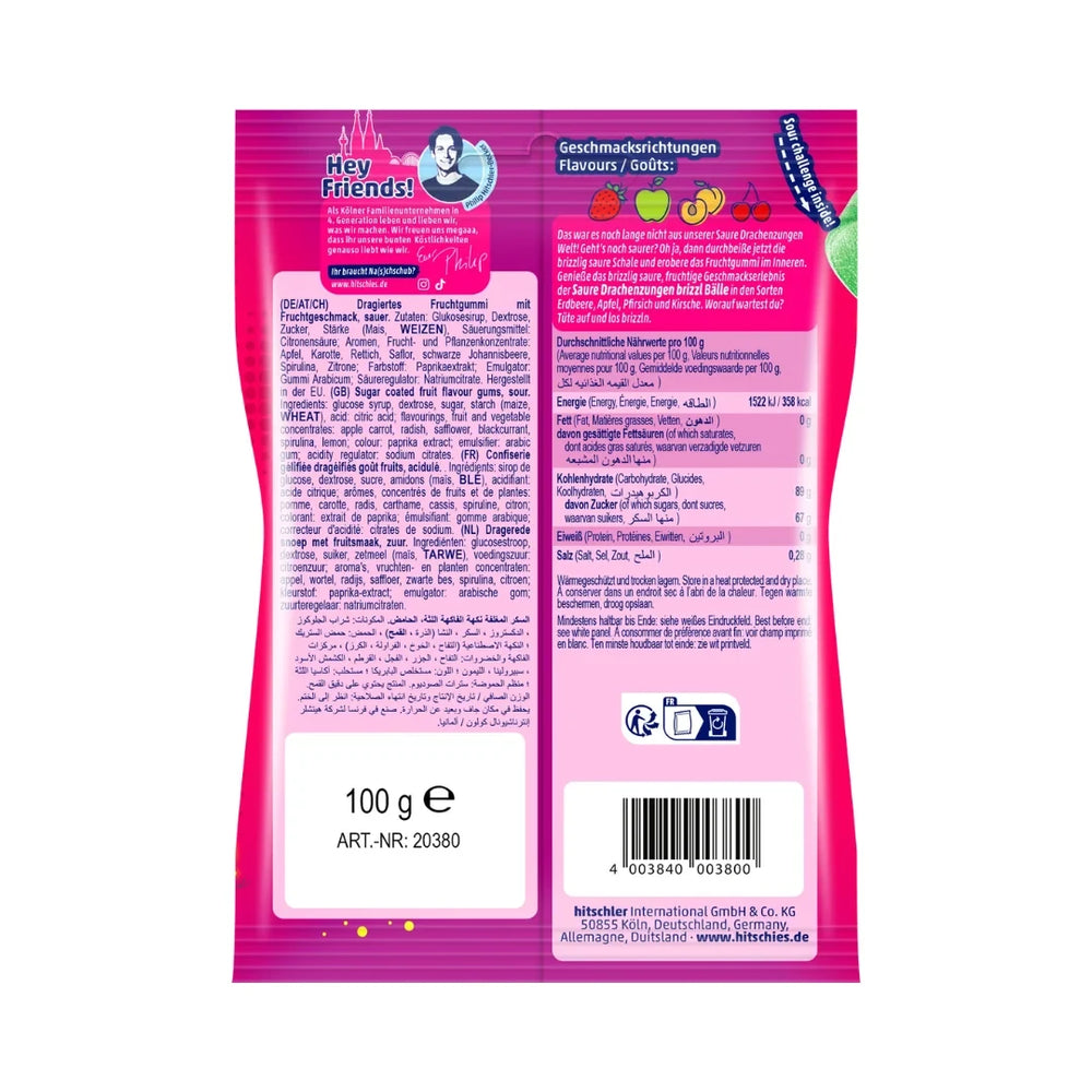 Hitschies Saure Drachenzungen - Brizzl Bälle 100g