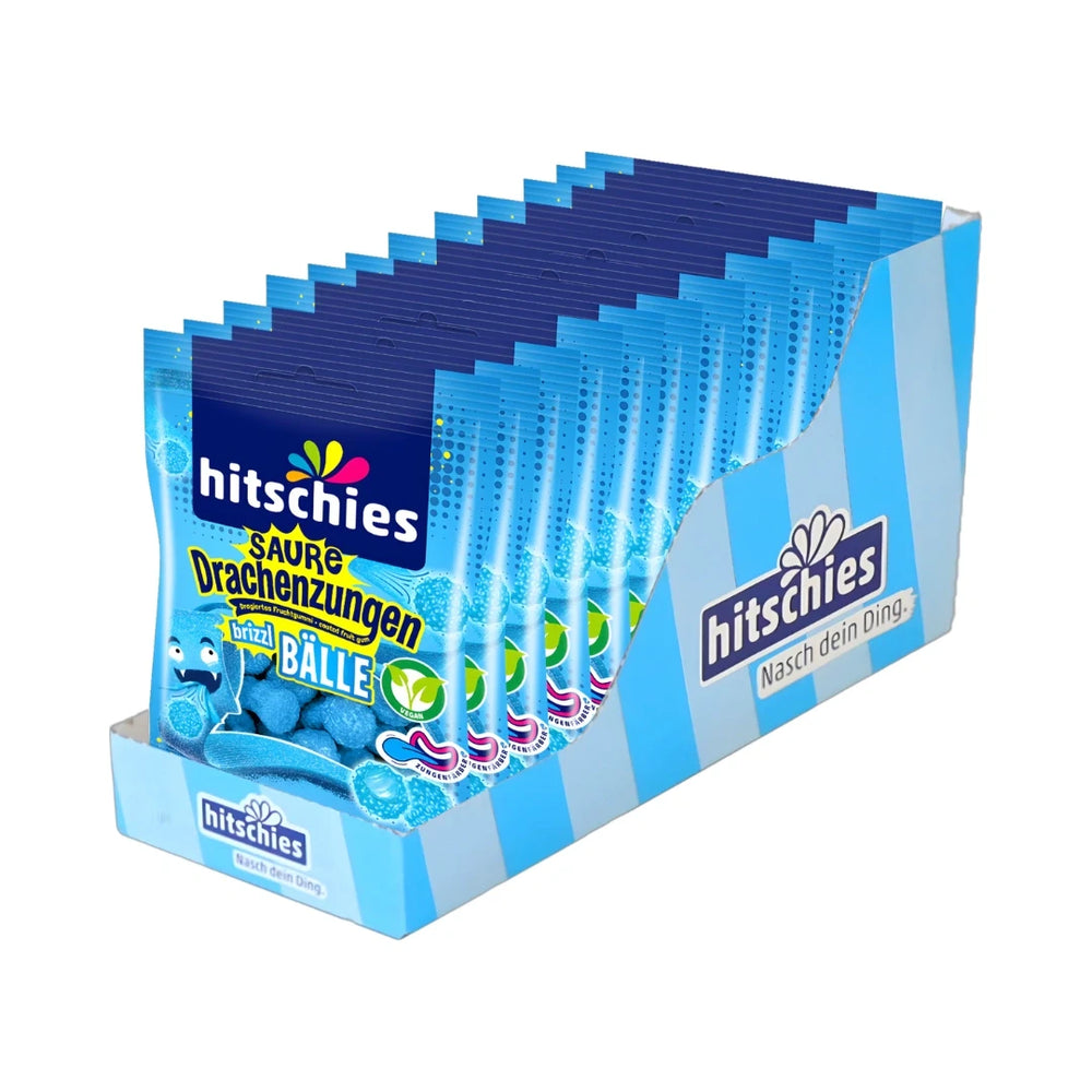 Hitschies Saure Drachenzungen - Brizzl Bälle Blau 100g