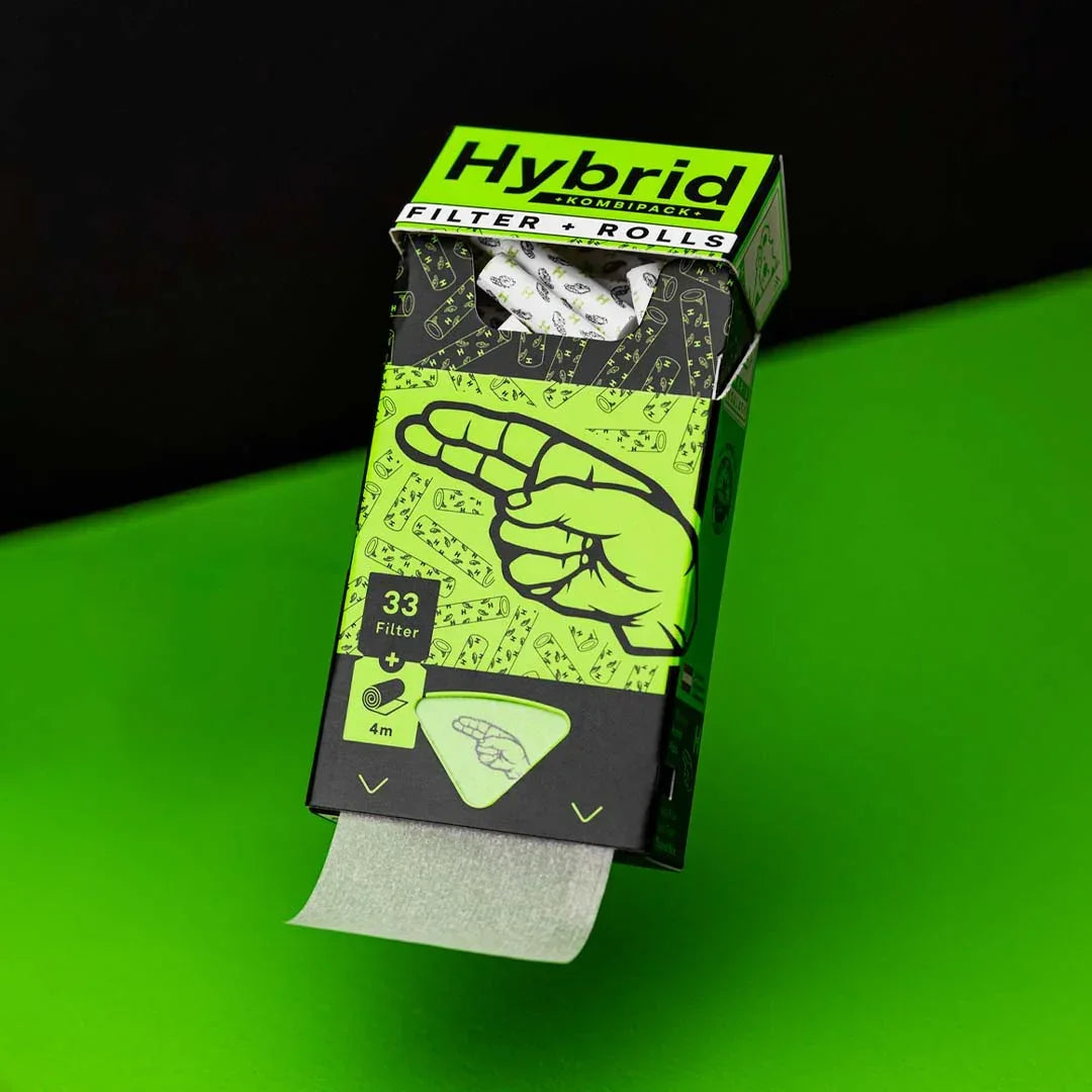 Hybrid - Supreme Aktivkohlefilter - Filter & Rolls - 33 Stück - 4m