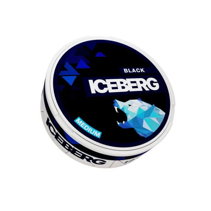 ICEBERG - Medium - Black - All White Snus - 20mg/g - 12g
