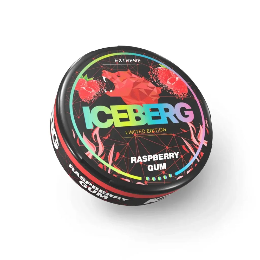 ICEBERG - Strong - Raspberry Gum - All White Snus - 50mg/g - 16g