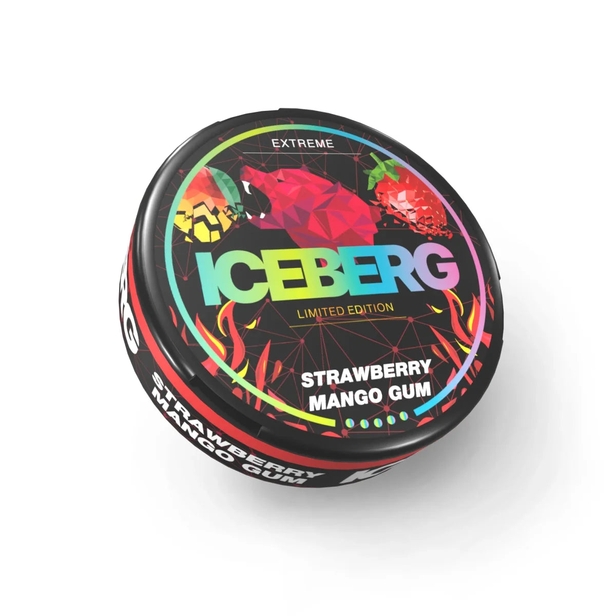 ICEBERG - Strong - Strawberry Mango Gum - All White Snus - 50mg/g - 16g