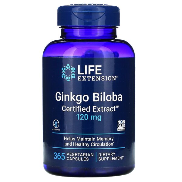 Life Extension Ginkgo Biloba, Certified Extract