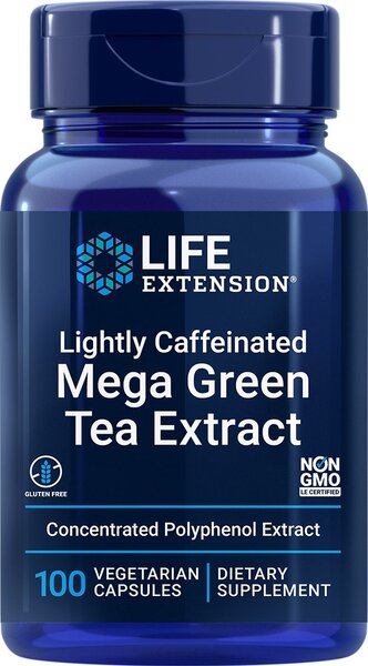 Life Extension Lightly Caffeinated Mega Green Tea Extract