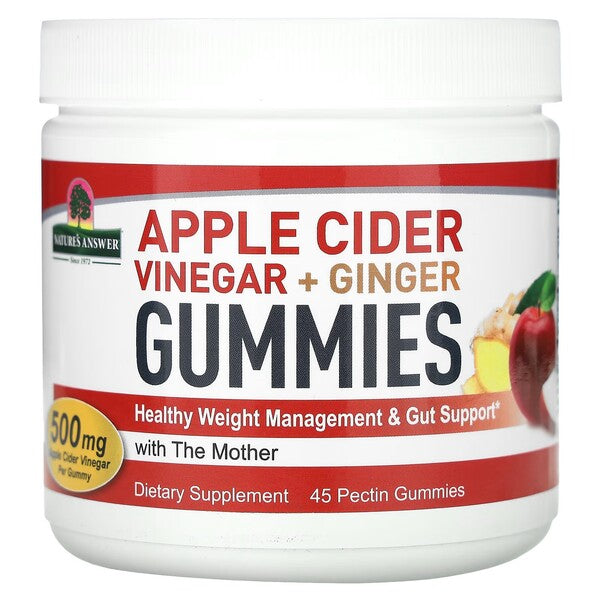 Nature S Answer Apple Cider Vinegar + Ginger Gummies