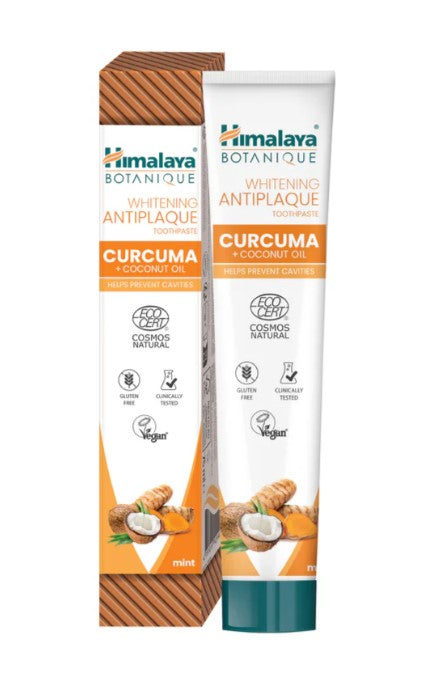 Himalaya Whitening Antiplaque Toothpaste Curcuma + Coconut Oil