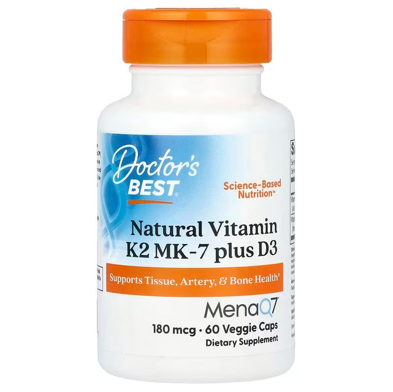 Doctor S Best Natural Vitamin K2 MK7 with MenaQ7 plus D3