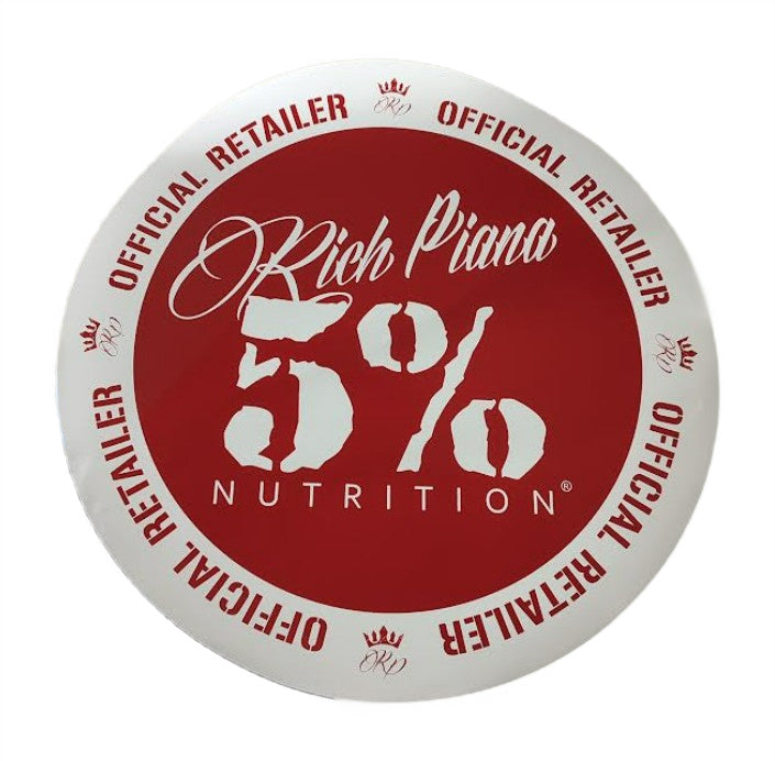 5 Nutrition 5% Nutrition Window Cling Circle