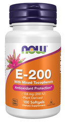 Now Foods Vitamin E-200 with Mixed Tocopherols