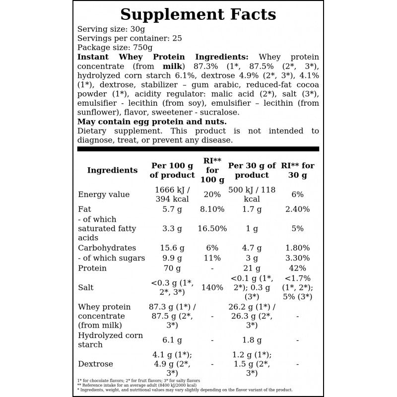 Instant Whey Protein - 750g - Hiro Buono White x16