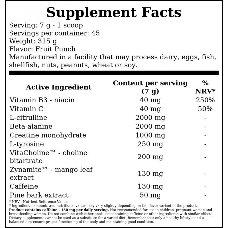 Jack3d Advanced Preworkout EU - 315 g - FruitPunch